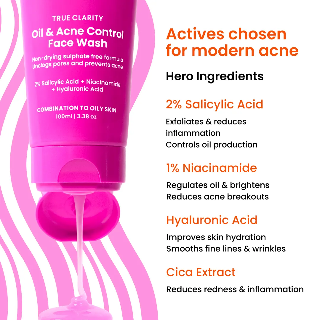 True Clarity Oil and Acne Control Face Wash - 100 ml